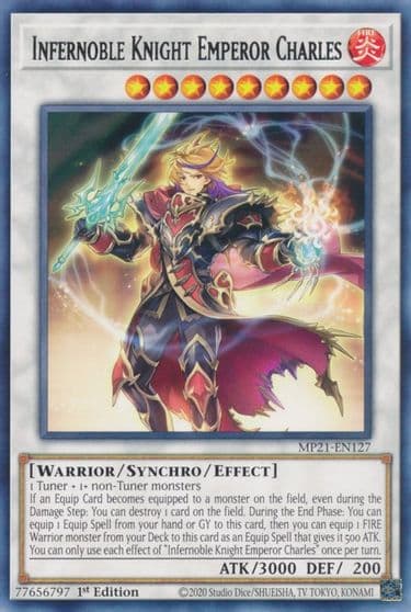 Infernoble Knight Emperor Charles 2021 Tin of Ancient Battles Yu-Gi-Oh! card