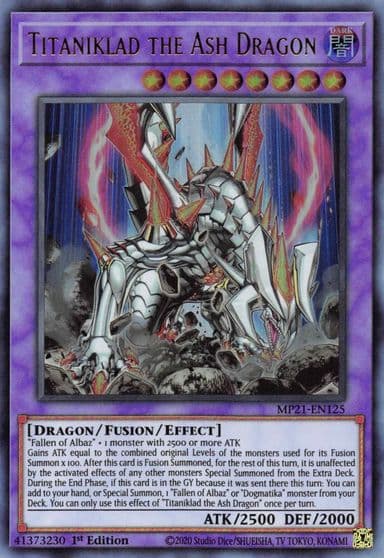 Titaniklad the Ash Dragon 2021 Tin of Ancient Battles Yu-Gi-Oh! card
