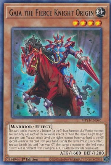 Gaia the Fierce Knight Origin 2021 Tin of Ancient Battles Yu-Gi-Oh! card