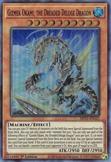 Gizmek Okami the Dreaded Deluge Dragon 2021 Tin of Ancient Battles Yu-Gi-Oh! card