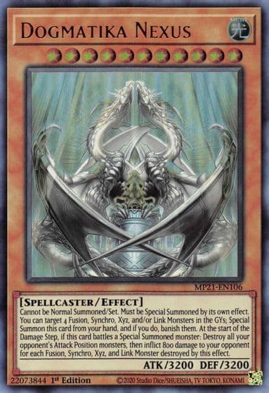 Dogmatika Nexus 2021 Tin of Ancient Battles Yu-Gi-Oh! card