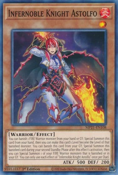 Infernoble Knight Astolfo 2021 Tin of Ancient Battles Yu-Gi-Oh! card