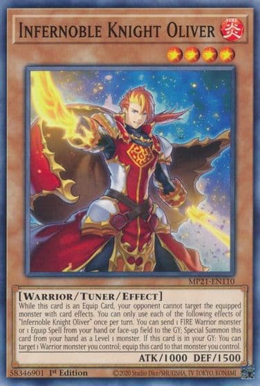 Infernoble Knight Oliver 2021 Tin of Ancient Battles Yu-Gi-Oh! card