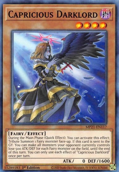Capricious Darklord 2021 Tin of Ancient Battles Yu-Gi-Oh! card