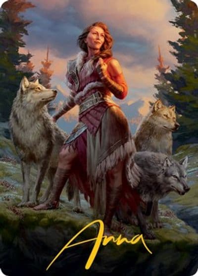 Arlinn the Packs Hope Art Card 01 81 Gold Stamped Signature Art Series: Innistrad: Midnight Hunt Magic card