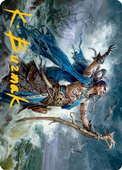 Lier Disciple of the Drowned Art Card Gold Stamped Signature Art Series: Innistrad: Midnight Hunt Magic card