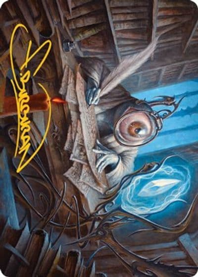 Unblinking Observer Art Card Gold Stamped Signature Art Series: Innistrad: Midnight Hunt Magic card