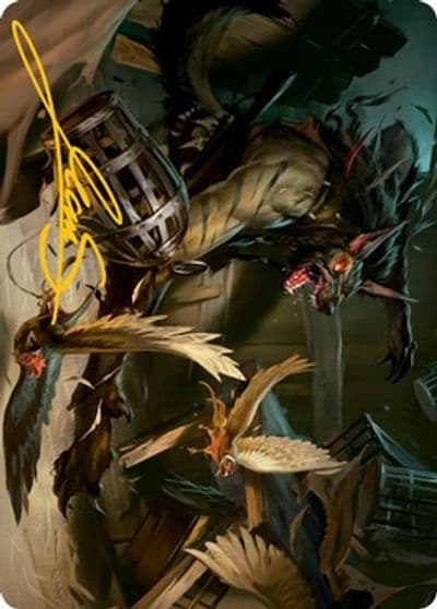 Wing Shredder Art Card Gold Stamped Signature Art Series: Innistrad: Midnight Hunt Magic card