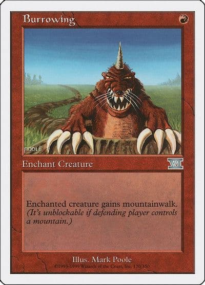 Burrowing Classic Sixth Edition Magic card