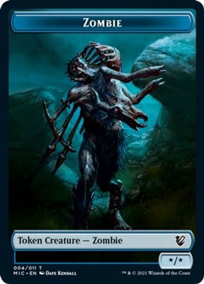 Zombie 004 Zombie 005 Double Sided Token Commander: Innistrad: Midnight Hunt Magic card
