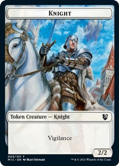 Knight Wolf Double Sided Token Commander: Innistrad: Midnight Hunt Magic card