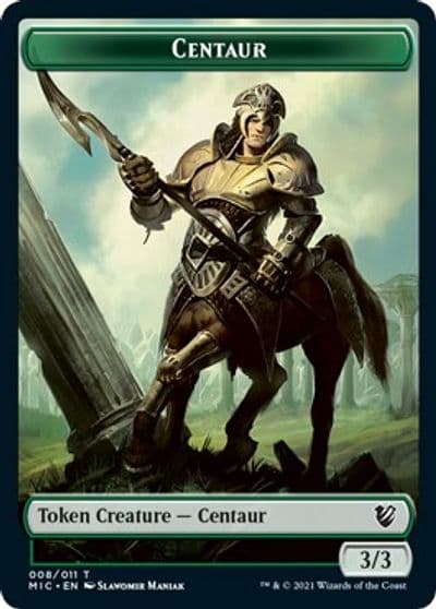 Centaur Wolf Double Sided Token Commander: Innistrad: Midnight Hunt Magic card