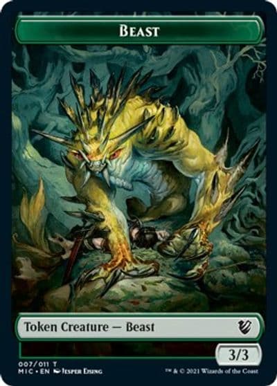 Beast Spider Double Sided Token Commander: Innistrad: Midnight Hunt Magic card
