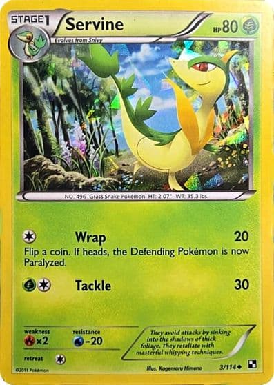 Servine (Cracked Ice Holo) Miscellaneous Cards & Products Pokemon card