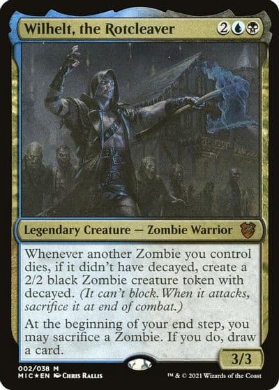 Wilhelt the Rotcleaver Display Commander Thick Stock Commander: Innistrad: Midnight Hunt Magic card