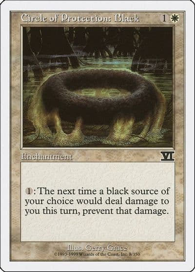 Circle of Protection Black Classic Sixth Edition Magic card