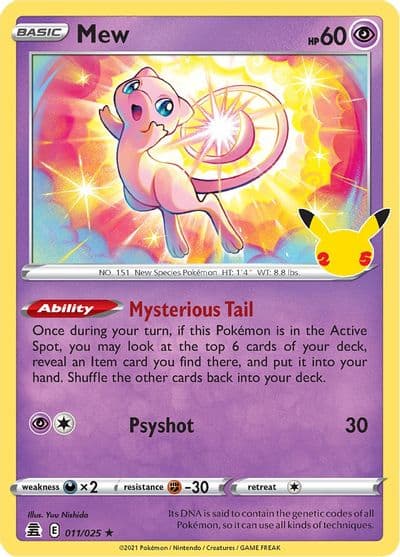 Mew Celebrations Pokemon card
