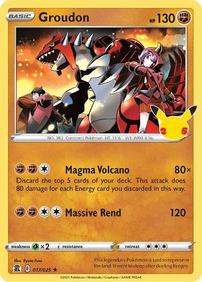 Groudon Celebrations Pokemon card