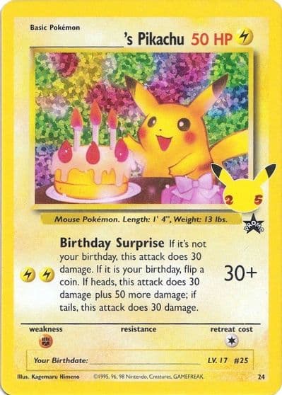 ______'s Pikachu Celebrations: Classic Collection Pokemon card