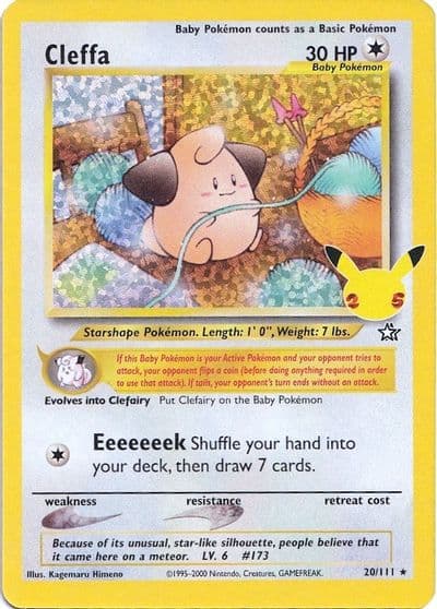 Cleffa Celebrations: Classic Collection Pokemon card