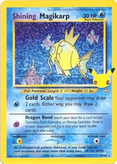 Shining Magikarp Celebrations: Classic Collection Pokemon card
