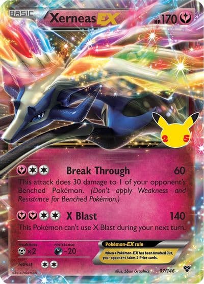 Xerneas EX Celebrations: Classic Collection Pokemon card