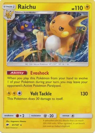 Raichu (Cosmos Holo) Blister Exclusives Pokemon card