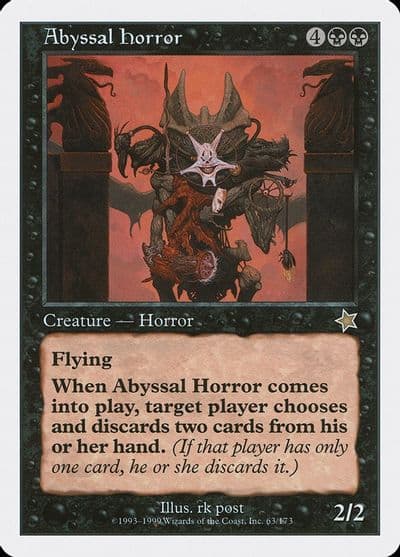 Abyssal Horror Starter 1999 Magic card