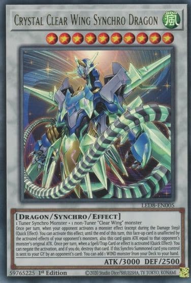 Crystal Clear Wing Synchro Dragon Legendary Duelists: Synchro Storm Yu-Gi-Oh! card