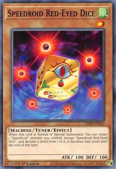 Speedroid Red Eyed Dice Legendary Duelists: Synchro Storm Yu-Gi-Oh! card