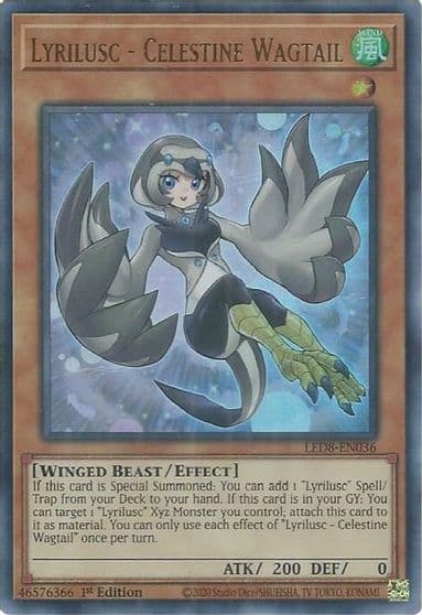 Lyrilusc Celestine Wagtail Legendary Duelists: Synchro Storm Yu-Gi-Oh! card