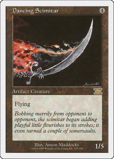 Dancing Scimitar Classic Sixth Edition Magic card