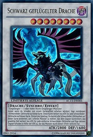 Black Winged Dragon German Schwarz geflugelter Drache Advent Calendar 2011 (Adventskalender) Yu-Gi-Oh! card