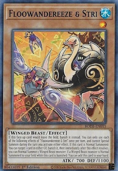 Floowandereeze and Stri Burst of Destiny Yu-Gi-Oh! card