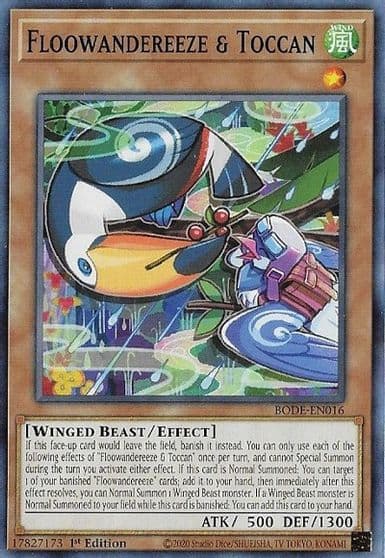 Floowandereeze and Toccan Burst of Destiny Yu-Gi-Oh! card