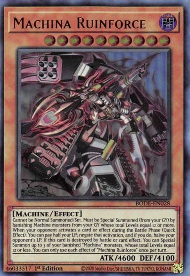 Machina Ruinforce Burst of Destiny Yu-Gi-Oh! card