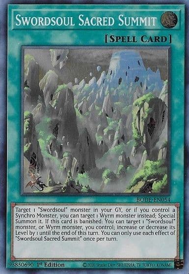 Swordsoul Sacred Summit Burst of Destiny Yu-Gi-Oh! card