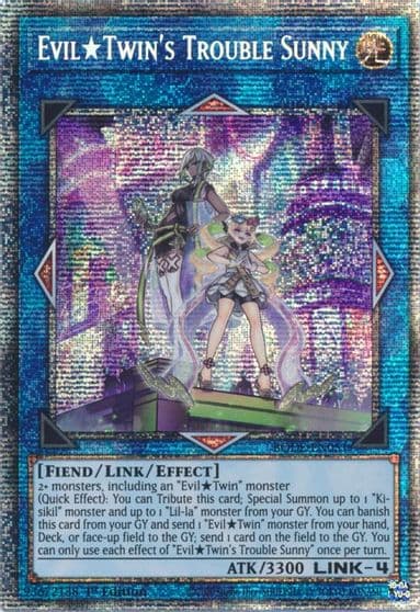 Evil Twins Trouble Sunny Starlight Rare Burst of Destiny Yu-Gi-Oh! card