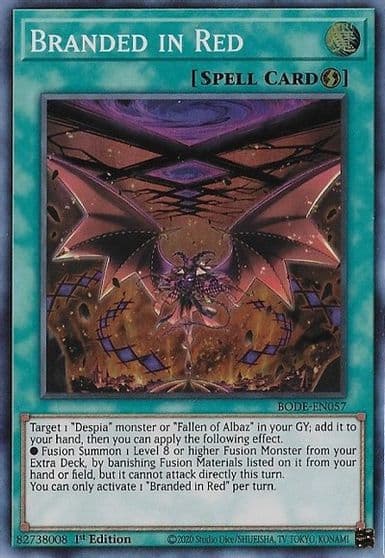 Branded in Red Burst of Destiny Yu-Gi-Oh! card