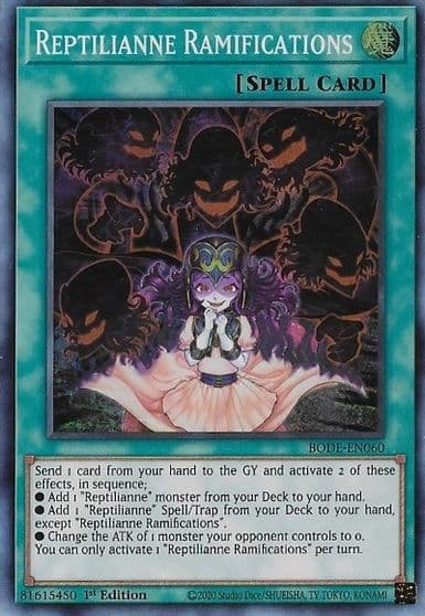 Reptilianne Ramifications Burst of Destiny Yu-Gi-Oh! card