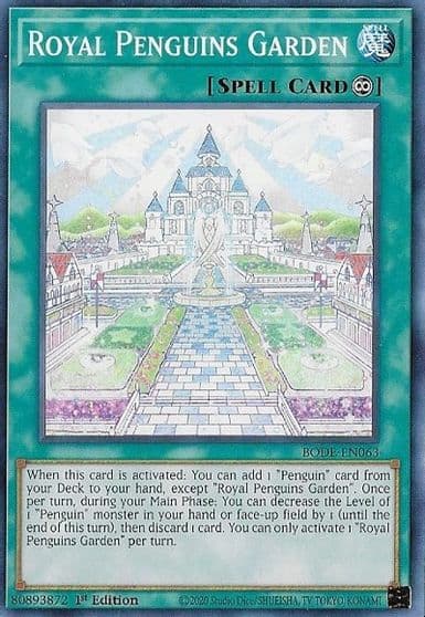 Royal Penguins Garden Burst of Destiny Yu-Gi-Oh! card