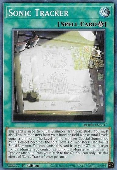 Sonic Tracker Burst of Destiny Yu-Gi-Oh! card