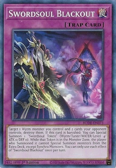 Swordsoul Blackout Burst of Destiny Yu-Gi-Oh! card