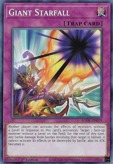 Giant Starfall Burst of Destiny Yu-Gi-Oh! card