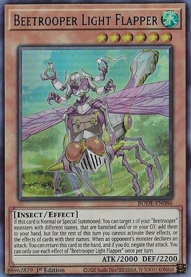Beetrooper Light Flapper Burst of Destiny Yu-Gi-Oh! card