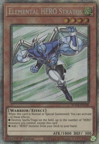 Elemental HERO Stratos Starlight Rare Burst of Destiny Yu-Gi-Oh! card