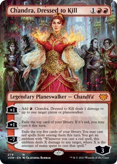 Chandra Dressed to Kill Borderless Innistrad: Crimson Vow Magic card