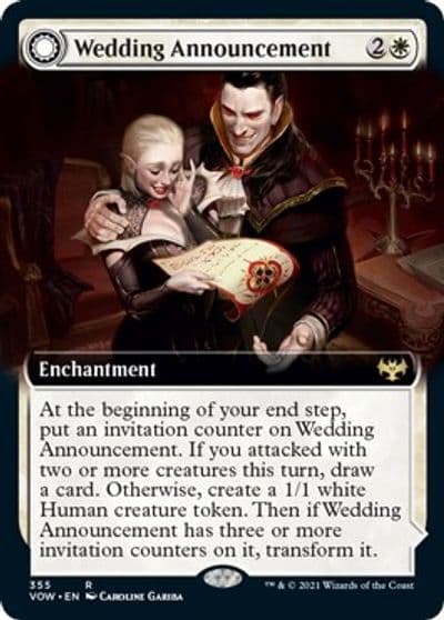 Wedding Announcement Extended Art Innistrad: Crimson Vow Magic card