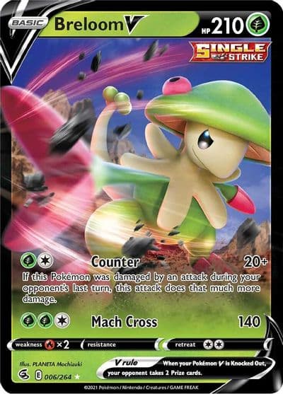 Breloom V SWSH08: Fusion Strike Pokemon card