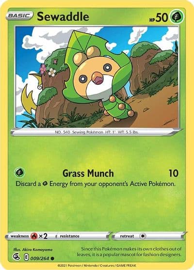 Sewaddle SWSH08: Fusion Strike Pokemon card